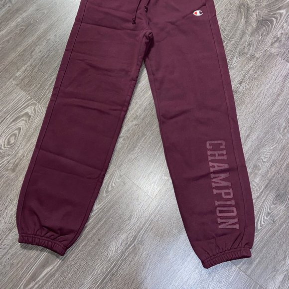 Champion Reverse Weave Sweatpants Wine Burgundy Mens Size Vintage NEW - Picture 8 of 9
